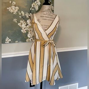 Yellow and white striped sundress